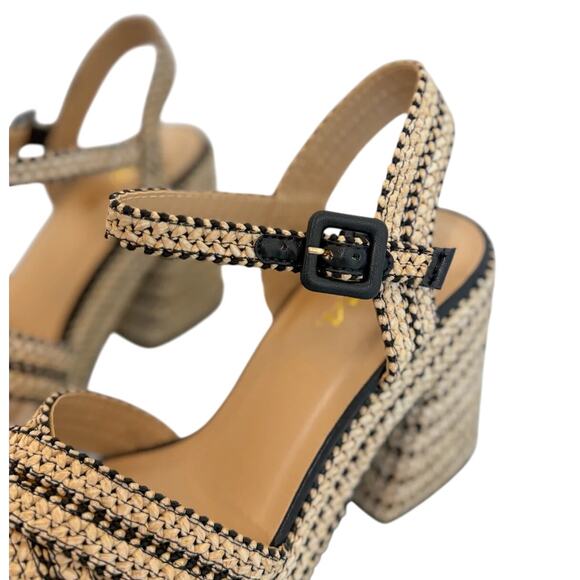 Soda Yara Raffia Braided Platform Heel NWOT - Picture 4 of 5